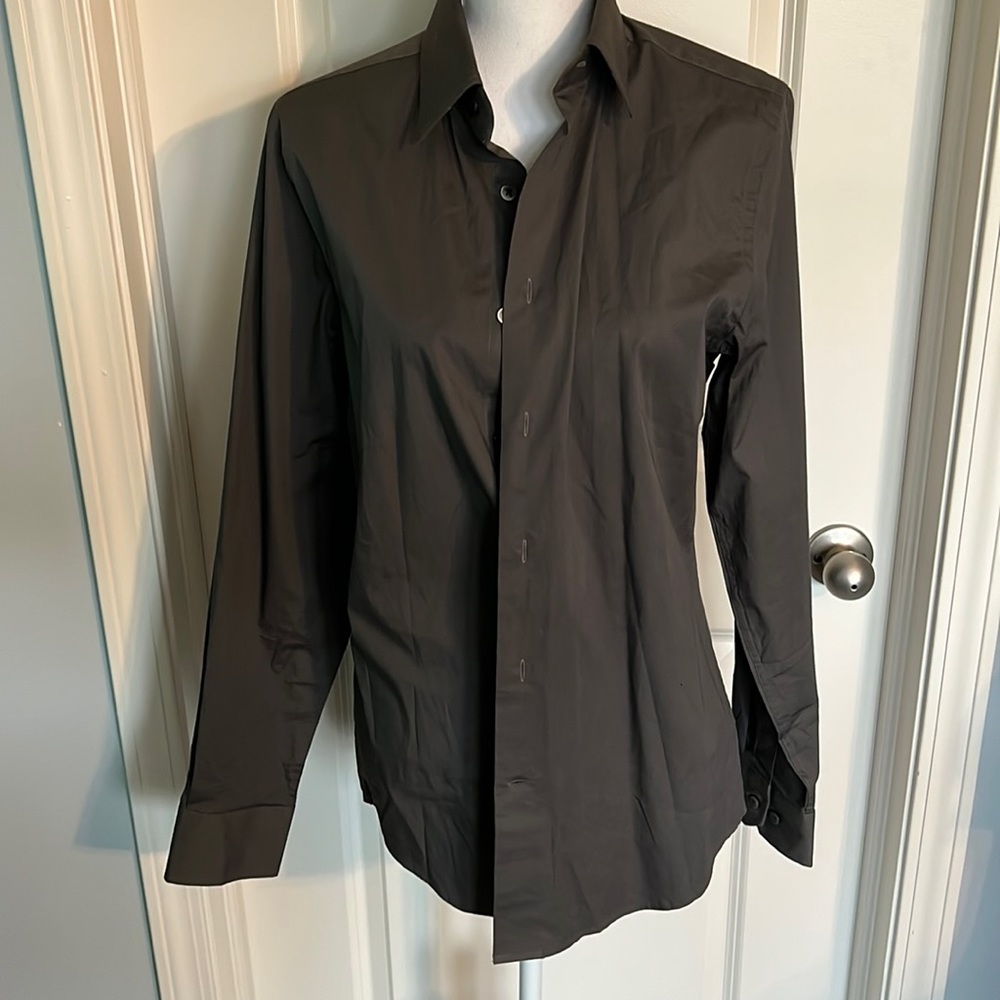 NWOT Gray EXPRESS mens dress shirt size Small “modern fit”